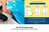 NNEDPE 500micron Swimming Pool Roller Cover Combo - Silver/Blue - 10m x 4m