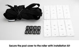 NNEDPE 400micron Swimming Pool Roller Cover Combo - Silver/Blue - 9.5m x 5m