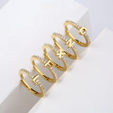NNEOBA Fashion Initials Letter Ring Women Classic Simple Opening Finger Ring For Women Party Jewelry Gift