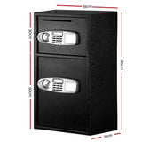 NNEDSZ Electronic Safe Digital Security Box Double Door LCD Display