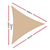 NNEDSZ 3 x 3 x 3m Triangle Shade Sail Cloth - Sand Beige