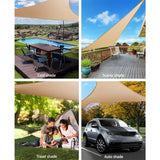 NNEDSZ 3 x 3 x 3m Triangle Shade Sail Cloth - Sand Beige