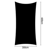 NNEDSZ 3 x 6m Rectangle Shade Sail Cloth - Black