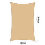 NNEDSZ 3 x 6m Rectangle Shade Sail Cloth - Sand Beige