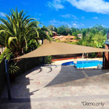 NNEDSZ 4 x 5 x 6.4m Triangle Shade Sail Cloth - Sand Beige