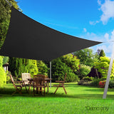 NNEDSZ 4 x 6m Rectangle Shade Sail Cloth - Black