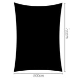 NNEDSZ 5 x 7m Rectangle Shade Sail Cloth - Black