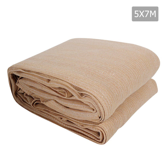 NNEDSZ 5 x 7m Rectangle Shade Sail Cloth - Sand Beige
