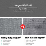 NNEDSZ Sun Shade Sail Cloth Shadecloth Right Rectangle Canopy 280gsm 3x3x4.3m