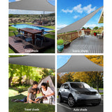 NNEDSZ Sun Shade Sail Cloth Shadecloth Rectangle Canopy 280gsm 4x4x5.7m