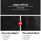 NNEDSZ 4x6m Shade Sail Sun Shadecloth 280gsm Black