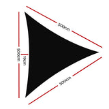 NNEDSZ Sun Shade Sail Canopy Triangle 280gsm 5x5x5m Black