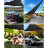 NNEDSZ Sun Shade Sail Canopy Triangle 280gsm 5x5x5m Black