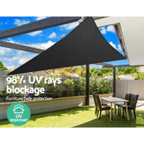 NNEDSZ Sun Shade Sail Canopy Triangle 280gsm 5x5x5m Black