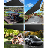 NNEDSZ 6x8m Shade Sail Sun Shadecloth 280gsm Black