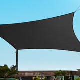 NNEDSZ 6x8m Shade Sail Sun Shadecloth 280gsm Black