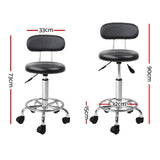 NNEDSZ 2X Salon Stool Swivel Backrest Chair Barber Hairdressing Hydraulic Height