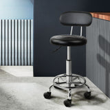 NNEDSZ 2X Salon Stool Swivel Backrest Chair Barber Hairdressing Hydraulic Height