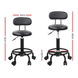 NNEDSZ 2X Salon Stool Swivel Backrest Chair Barber Hairdressing Hydraulic Lift