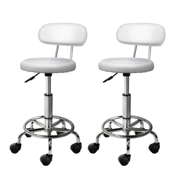 NNEDSZ 2X Saddle Salon Stool Swivel Backrest Chair Barber Chair Hydraulic Lift