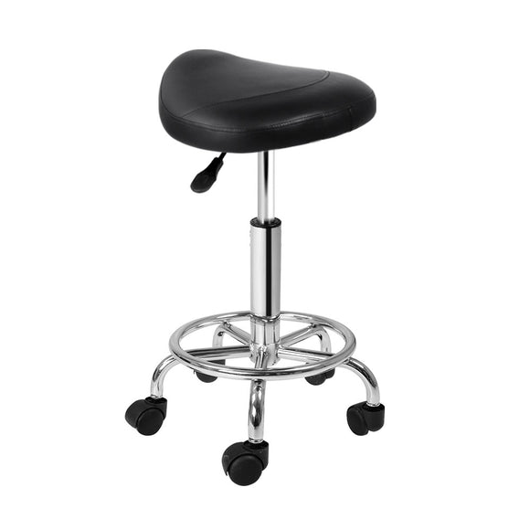 NNEDSZ Saddle Salon Stool Black PU Swivel Barber Hair Dress Chair Hydraulic Lift