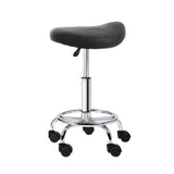 NNEDSZ 2X Saddle Salon Stool Swivel Barber Hair Dress Chair Hydraulic Lift Black