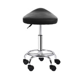 NNEDSZ 2X Saddle Salon Stool Swivel Barber Hair Dress Chair Hydraulic Lift Black