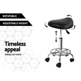 NNEDSZ 2X Saddle Salon Stool Swivel Barber Hair Dress Chair Hydraulic Lift Black