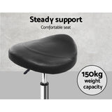 NNEDSZ 2X Saddle Salon Stool Swivel Barber Hair Dress Chair Hydraulic Lift Black