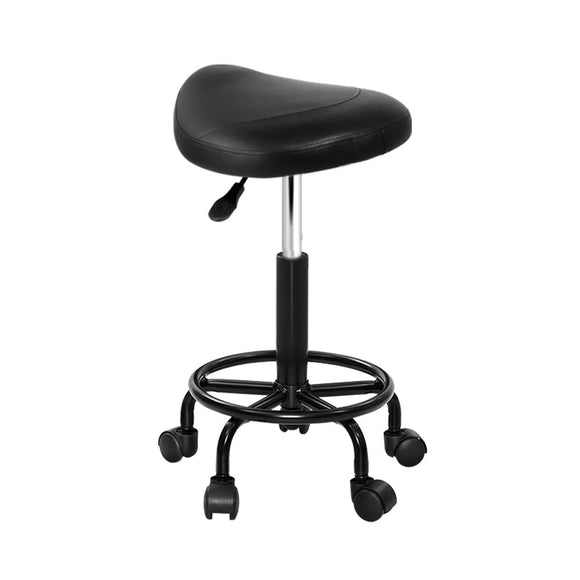 NNEDSZ Saddle Stool Salon Chair Black Swivel Beauty Barber Hairdressing Gas Lift
