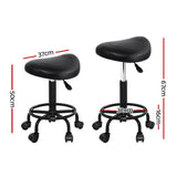 NNEDSZ Saddle Stool Salon Chair Black Swivel Beauty Barber Hairdressing Gas Lift