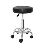 NNEDSZ Round Salon Stool Black PU Swivel Barber Hair Dress Chair Hydraulic Lift