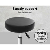 NNEDSZ Round Salon Stool Black PU Swivel Barber Hair Dress Chair Hydraulic Lift