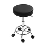 NNEDSZ 2X Salon Stool Round Swivel Barber Hair Bar Stools Hydraulic Lift Black