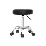 NNEDSZ 2X Salon Stool Round Swivel Barber Hair Bar Stools Hydraulic Lift Black