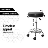 NNEDSZ 2X Salon Stool Round Swivel Barber Hair Bar Stools Hydraulic Lift Black