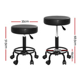 NNEDSZ 2X Salon Stool Swivel Round Barber Hair Bar Stools Hydraulic Lift Black