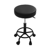 NNEDSZ 2X Salon Stool Swivel Round Barber Hair Bar Stools Hydraulic Lift Black