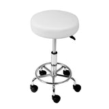 NNEDSZ 2X Salon Stool Swivel Round Barber Hair Bar Stools Hydraulic Lift White