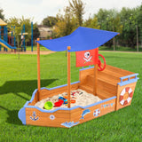 NNEDSZ Boat Sand Pit With Canopy