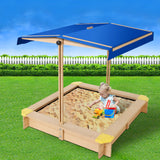 NNEDSZ Wooden Outdoor Sand Box Set Sand Pit- Natural Wood