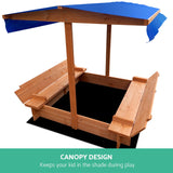 NNEDSZ Wooden Outdoor Sand Box Set Sand Pit- Natural Wood