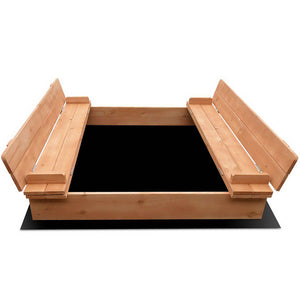 NNEDSZ Wooden Outdoor Sandpit Set - Natural Wood