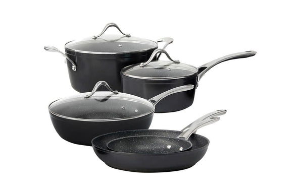NNEKG Salt & Pepper Tan Ium Cookware Set (5 Pieces)