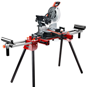 NNEMB 305mm Dual Bevel Sliding Compound Mitre Drop Saw and Adjustable Stand Combo
