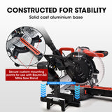 NNEMB 305mm Dual Bevel Sliding Compound Mitre Drop Saw and Adjustable Stand Combo