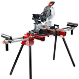 NNEMB 305mm Dual Bevel Sliding Compound Mitre Drop Saw and Adjustable Stand Combo
