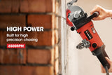 NNEMB 125mm Wall Chaser with Dual Handles-Wet Cutting System-4 Diamond Blades-Adjustable Depth