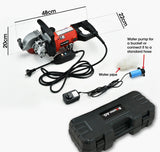 NNEMB 125mm Wall Chaser with Dual Handles-Wet Cutting System-4 Diamond Blades-Adjustable Depth