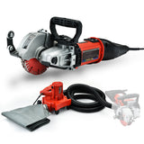 NNEMB 2000W 125mm Wall Chaser and 900W Vacuum Dust Collector Combo-with 4 Diamond Blades